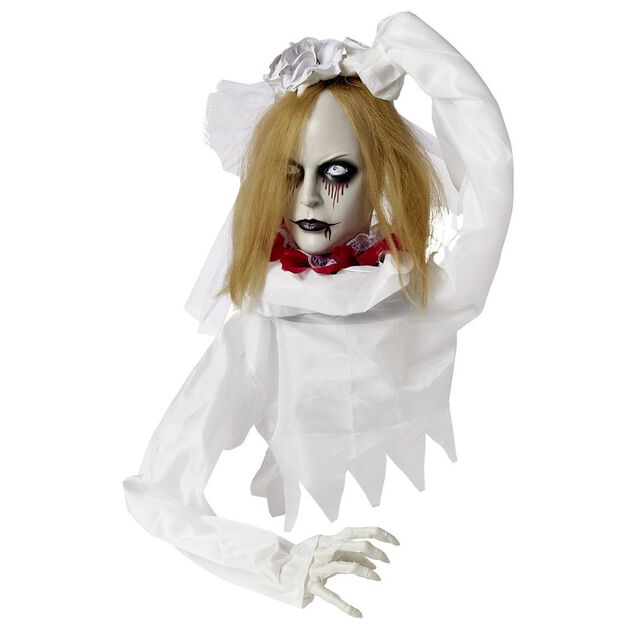 Mari&eacute;e anim&eacute; dame blanche Halloween &agrave; poser