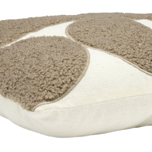 Coussin carr&eacute; tuft&eacute; &agrave; motif g&eacute;om&eacute;trique 40x40cm (2 mod&egrave;les)