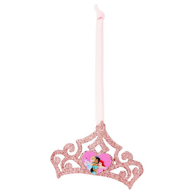 Couronne Princesses Disney rose pailleté à suspendre