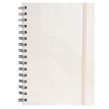 Carnet spirale A5 avec &eacute;lastique 15x21cm couverture sable 160 pages