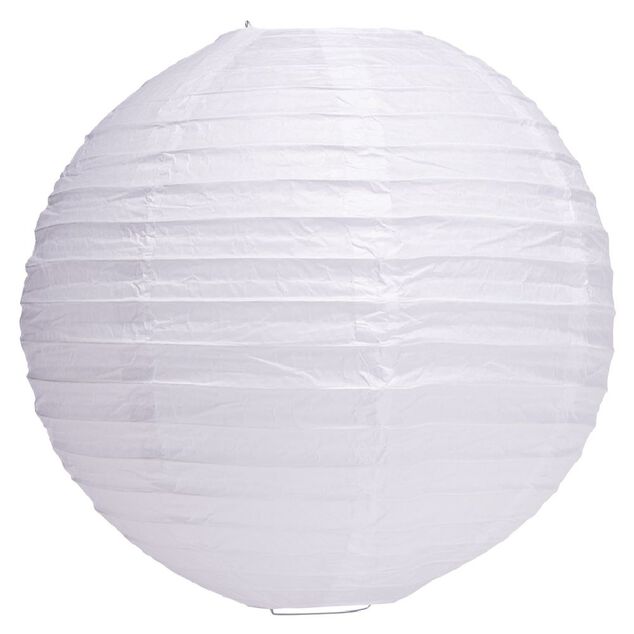 Suspension boule chinoise papier blanc - Ø40xH38cm