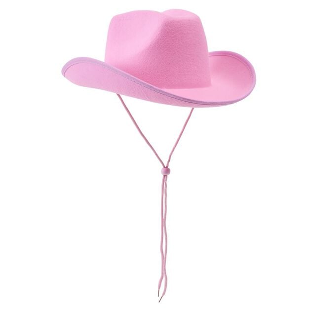 Chapeau de cow-boy feutrine 38x13xH30cm (2 mod&egrave;les bleu ou rose)