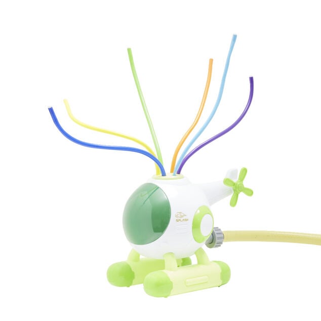 H&eacute;licopt&egrave;re avec jet d'eau en plastique 23x14xH22cm