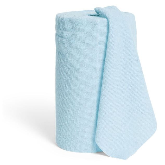 Rouleau de 50 chiffons en microfibre bleu
