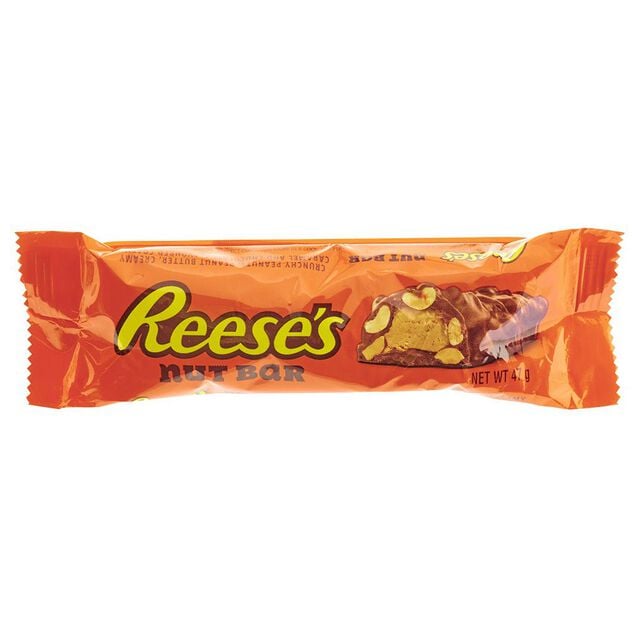 Barre chocolat&eacute;e Hershey's Reese's nut bar beurre d'arachides 47g
