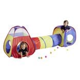 Tente tunnel enfant tricolore avec sac de transport L300cm