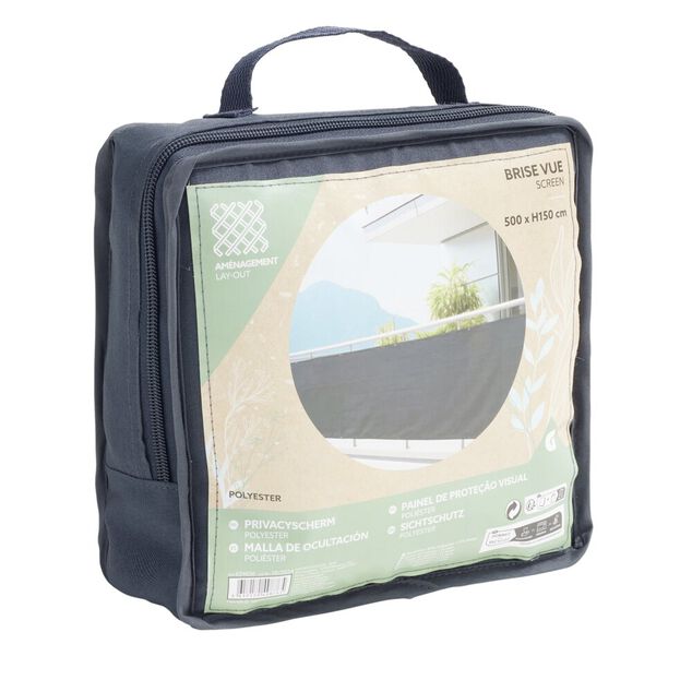 Brise-vue polyester gris L500xH150cm