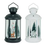 Lanterne de No&euml;l lumineuse &agrave; led anim&eacute;