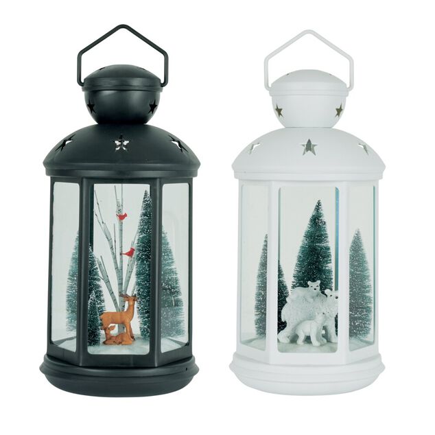 Lanterne de No&euml;l lumineuse &agrave; led anim&eacute;