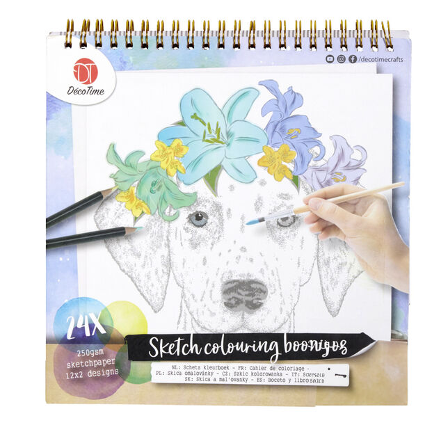 Livre de croquis et coloriage 20x21cm