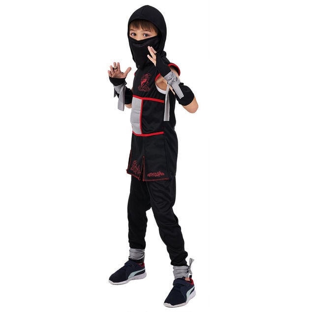 D&eacute;guisement Ninja noir et rouge 7/10 ans