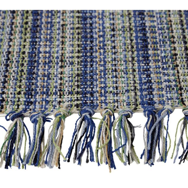 Tapis coton rayure multicolore 50x80cm