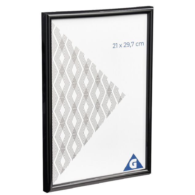 Cadre photo plastique noir 22x31cm pour photo 21x29.7cm