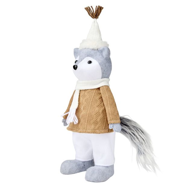 Personnage de No&euml;l nature &agrave; poser H37cm (2 mod&egrave;les)
