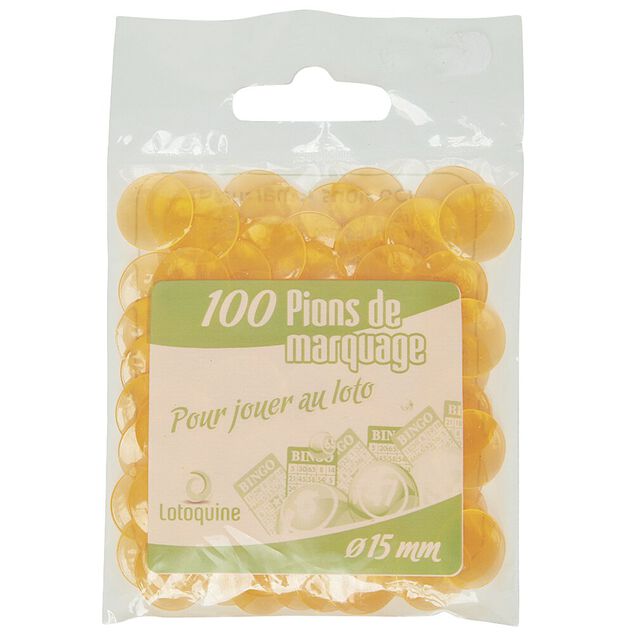 Sachet de 100 pions de loto &Oslash; 15mm