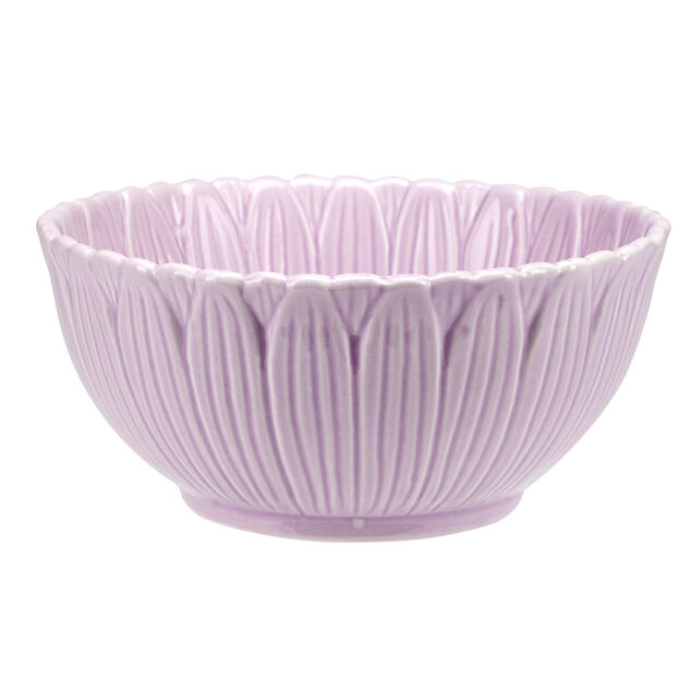 Coupelle bol en dolomite forme fleur Ø13xH6cm (3 modèles)