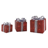 Cadeau lumineux rouge solaire 40 LED intérieur extérieur x3