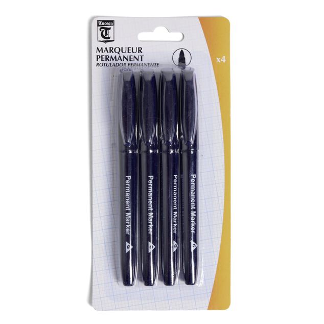 Marqueur permanent pointe fine x4