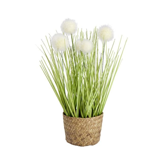 Gramin&eacute; artificiel en pot panier H25cm - 3 mod&egrave;les