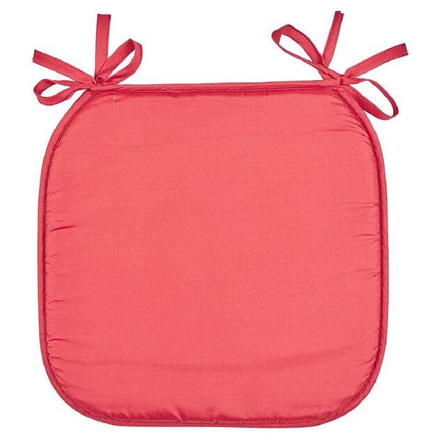 Galette de chaise polyester rouge