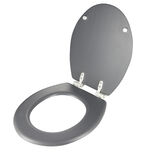Abattant WC universel bois gris avec visserie
