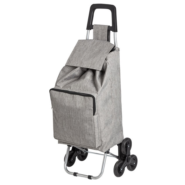 Chariot de course isotherme &agrave; roulette gris