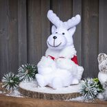 Renne à poser floqué blanc