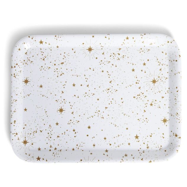 Plateau rectangulaire imprim&eacute; 29x22cm