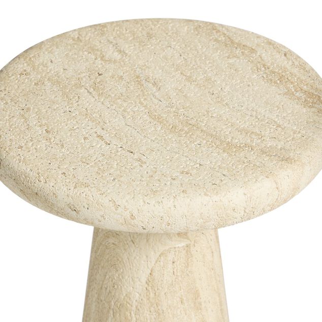 Table basse Travea effet pierre min&eacute;rale &Oslash;34xH45cm