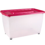 Box de rangement plastique &agrave; roulettes 46L (plusieurs mod&egrave;les)