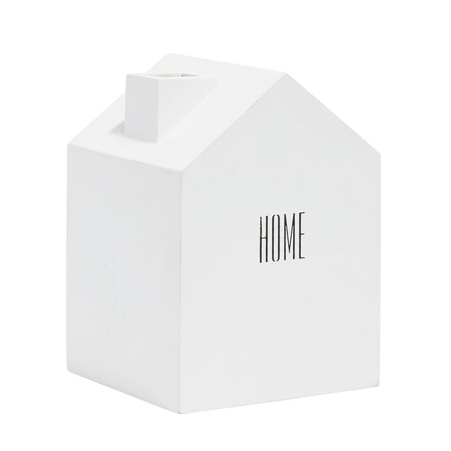Bo&icirc;te &agrave; mouchoirs maison blanche en bois