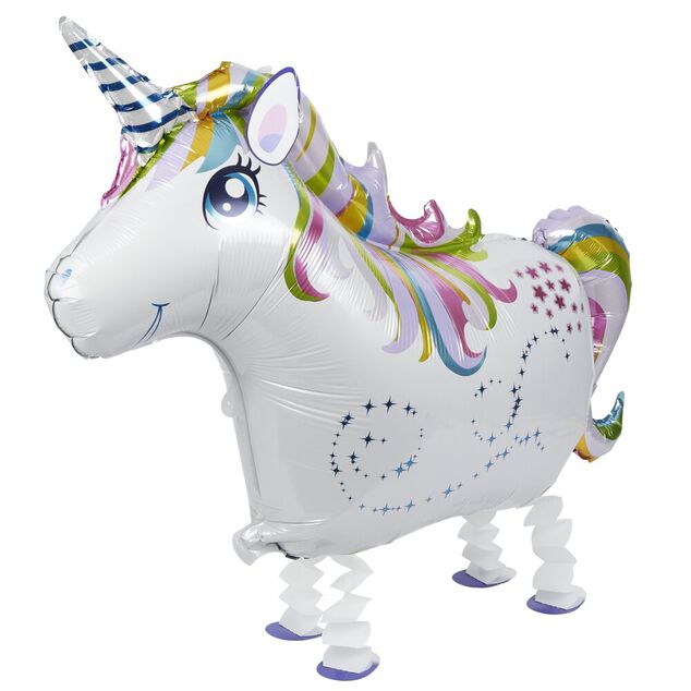 Ballon alu licorne avec pieds L75xH57cm