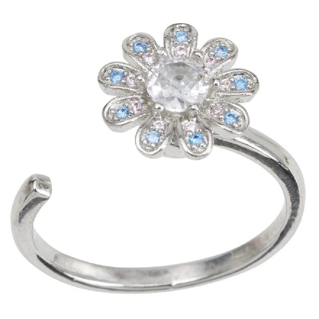 Bague spinner multicolore