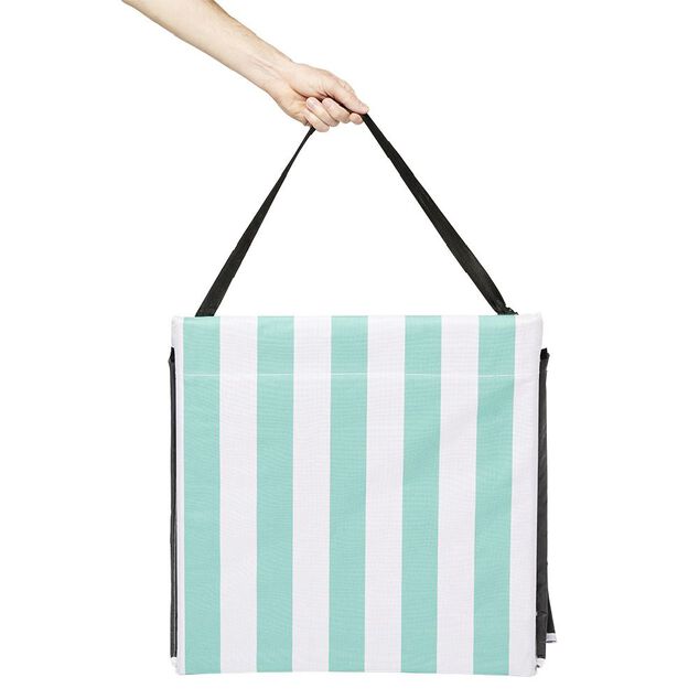 Dossier de plage XL Funky rayure vert blanc 153x148xH41cm