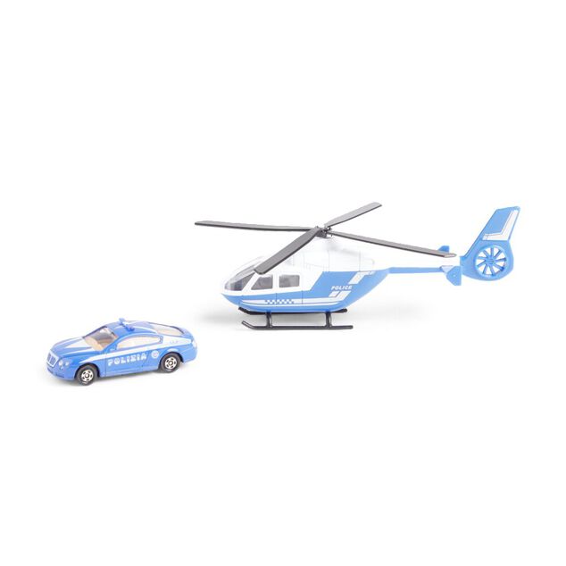 Hélicoptère avec véhicule assorti - 4 modèles