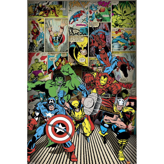 Poster Marvel - Here Come Heroes