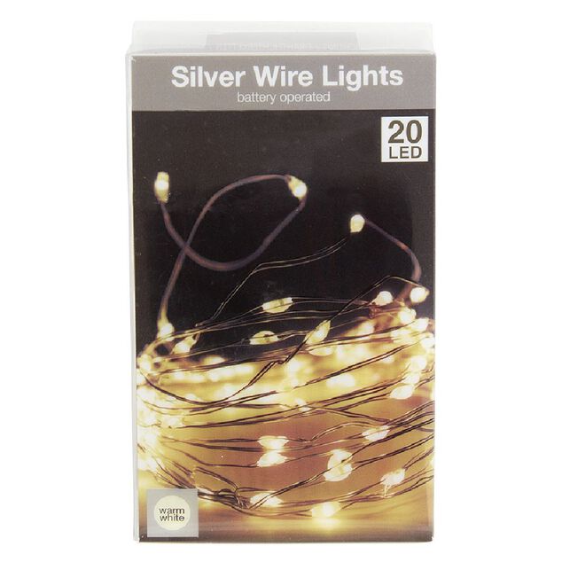 Guirlande &eacute;lectrique fil cuivre 20 microLED 1m d'&eacute;clairage blanc chaud