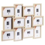 Pêle mêle plastique beige 42x48cm 12 vues 10x15cm