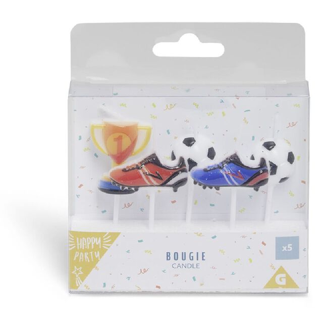 Bougie football pique x5