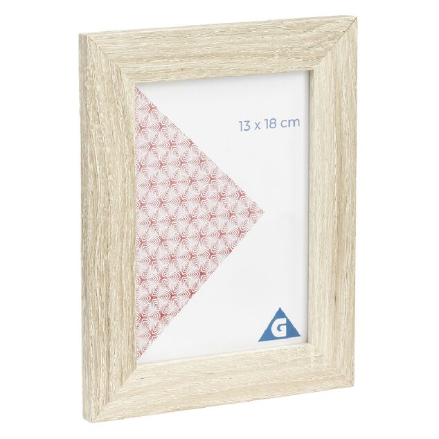 Cadre photo c&eacute;rus&eacute; naturel 1 vue 13 x 18 cm