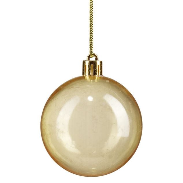 Boule de No&euml;l rose et dor&eacute;e x32