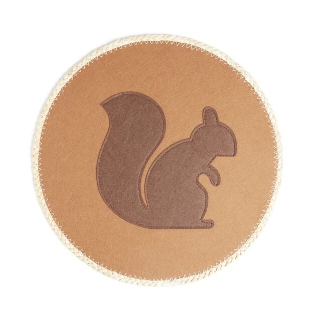 Set de table rond &eacute;cureuil orange &Oslash;38cm