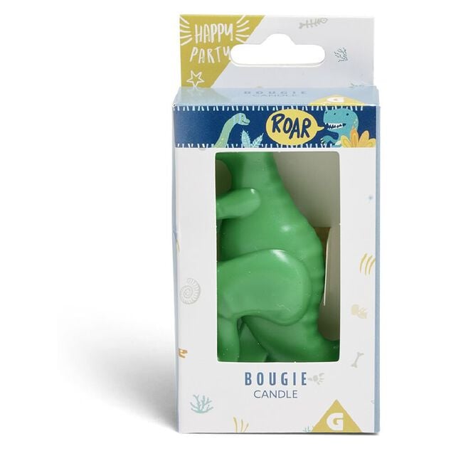 Bougie dinosaure vert H8cm