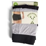Lot de 2 boxers homme taille M bambou et &eacute;lasthanne noir