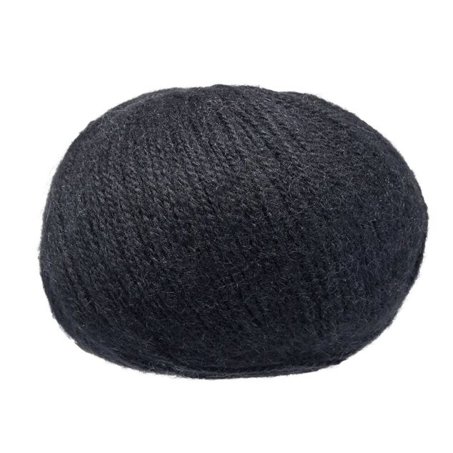 Pelote fil à tricoter acrylique et laine Cantate 50g noir