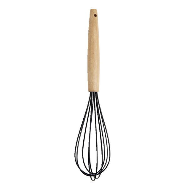 Fouet en silicone avec manche en bois L.30cm