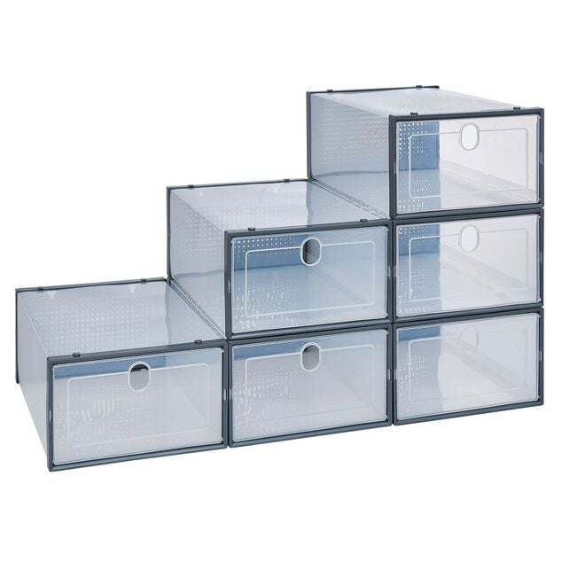 Bo&icirc;te &agrave; chaussures plastique transparent x2