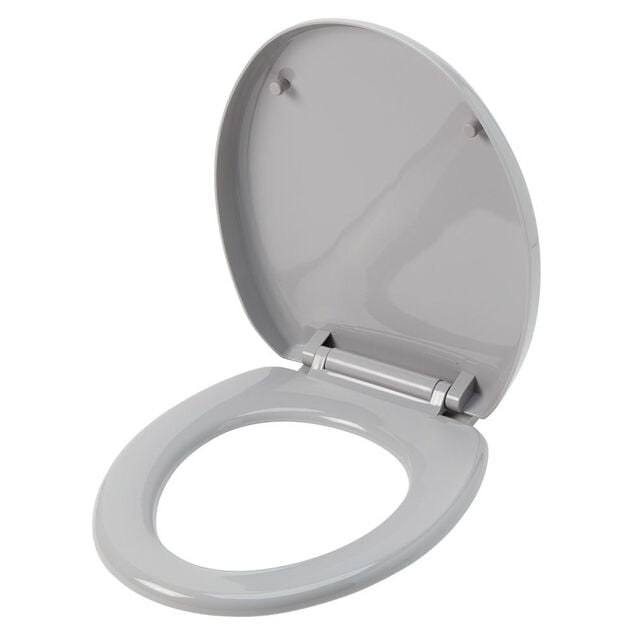 Abattant WC gris avec frein de chute