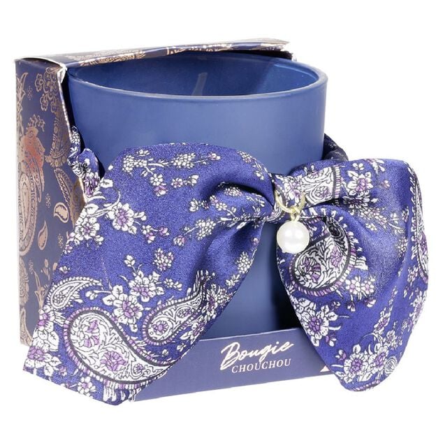 Coffret bougie + chouchou imprim&eacute; bandana
