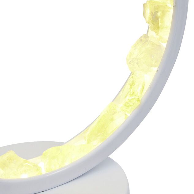 Lampe circulaire &agrave; LED avec pierres min&eacute;rales